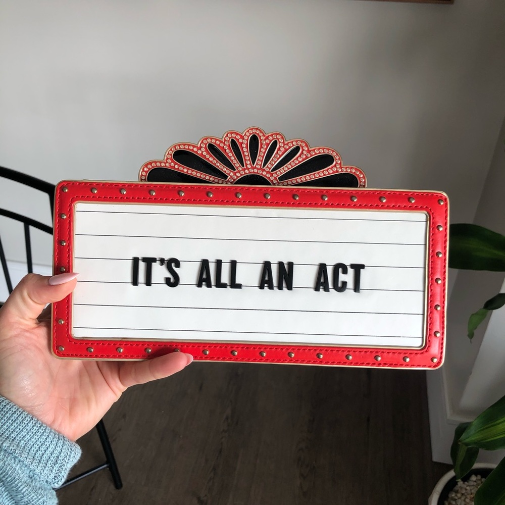 RARE - Kate Spade ‘It’s all an act’ clutch